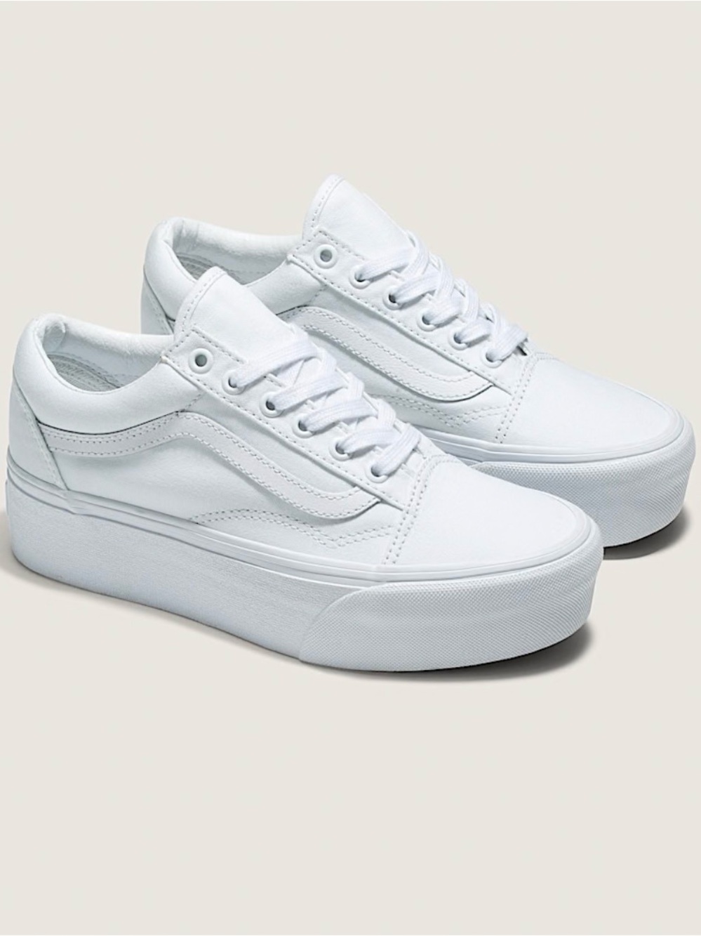 New. Classic White Old Skool Vans Platform Shoe